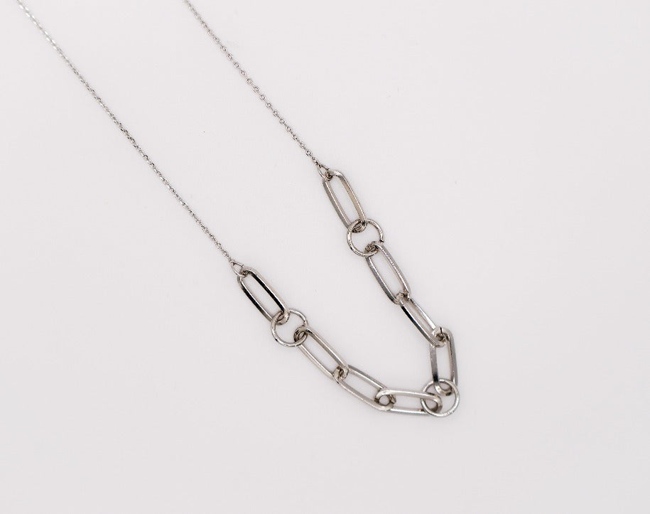 Silver Serenity Chain Necklace â€?Luxury Silver Statement Necklace