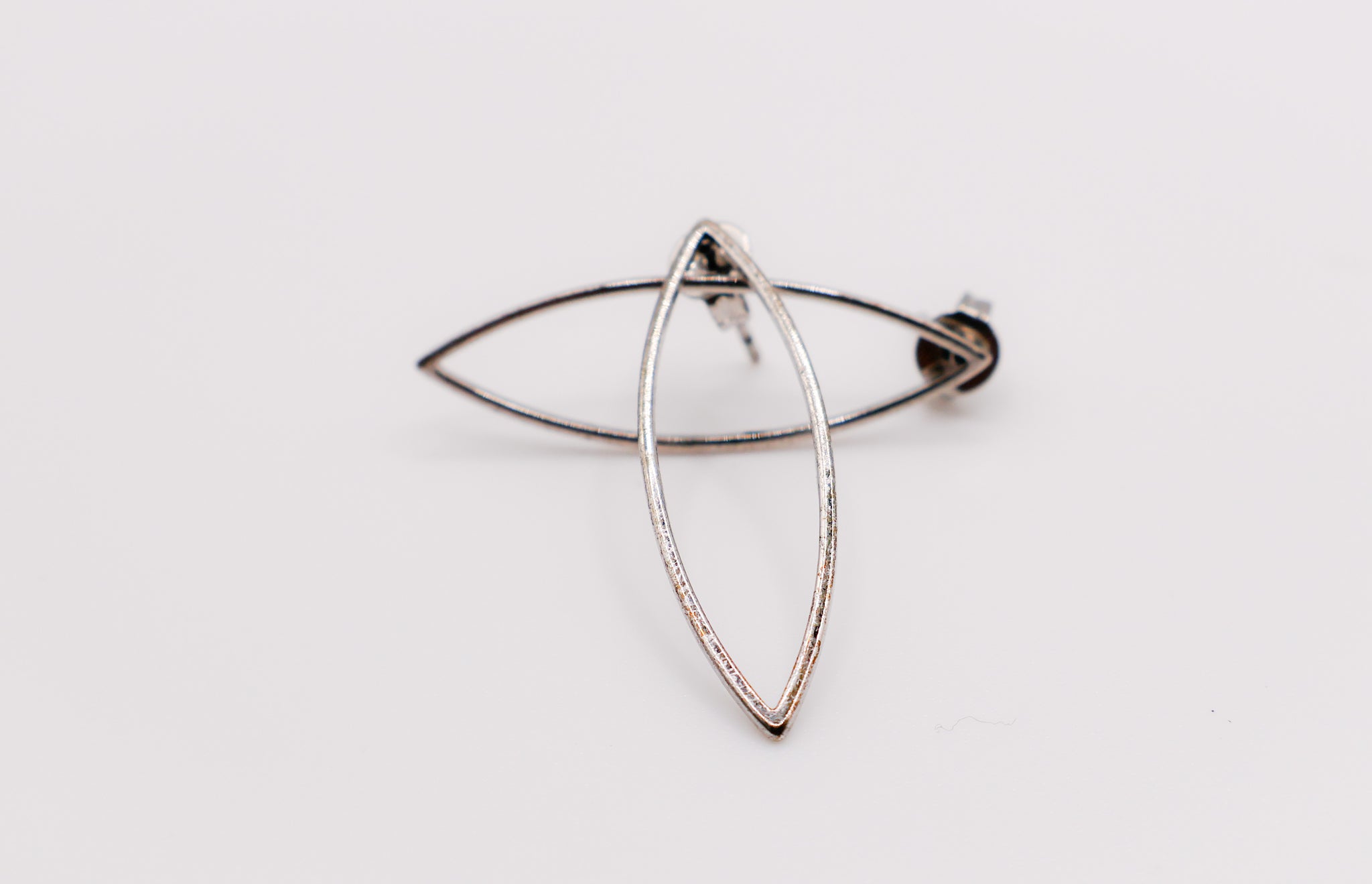 Silver Eye-Shaped Earrings â€?Elegant Sterling Silver Jewelry for Women