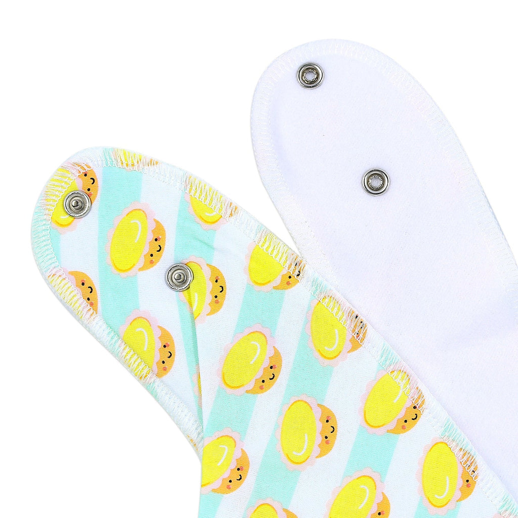 Organic Cotton Bandana Bibs 2pcs Set - Milk Tea + Egg Tart Combo