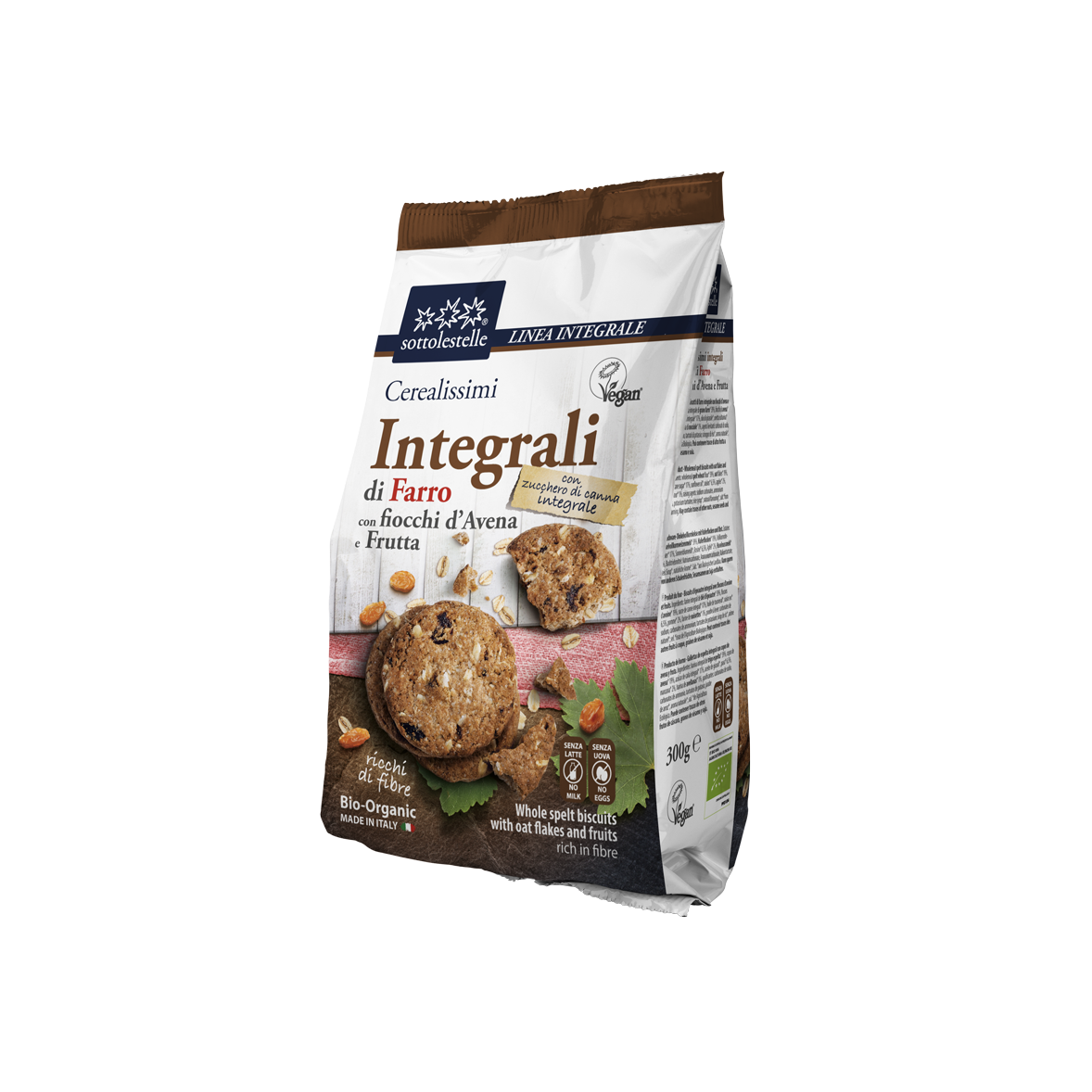 Organic Vegan Whole Spelt With Oats And Fruit Biscuits