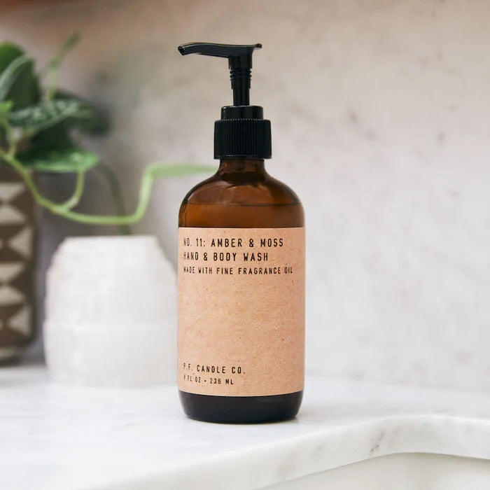 Hand & Body wash 8 oz - Amber & Moss
