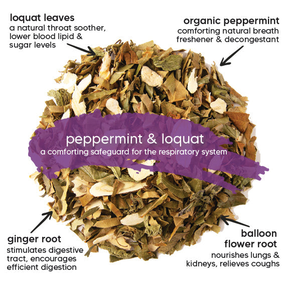 Peppermint & Loquat - Warming Throat Soother (10 teabags)
