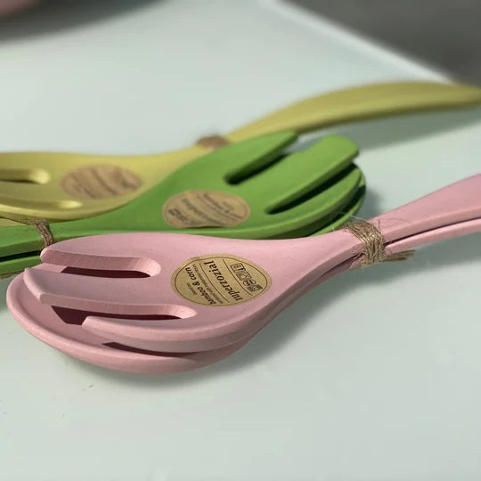 2-piece salad servers set - 2 Yellow