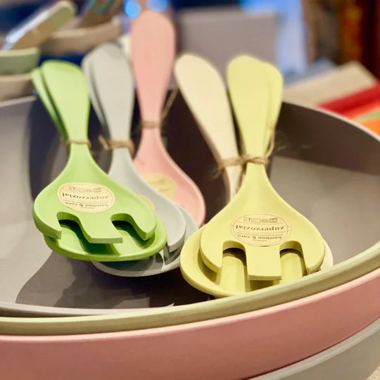 2-piece salad servers set - 2 Yellow