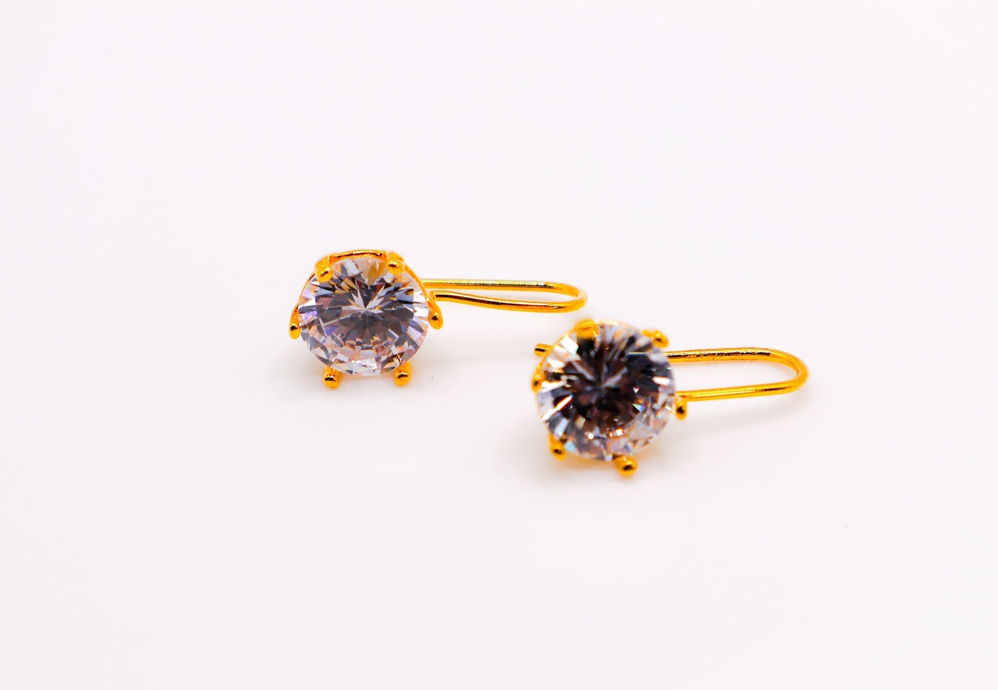 Elegant Golden Sparkle Drops â€?Luxurious Gold-Plated Earrings