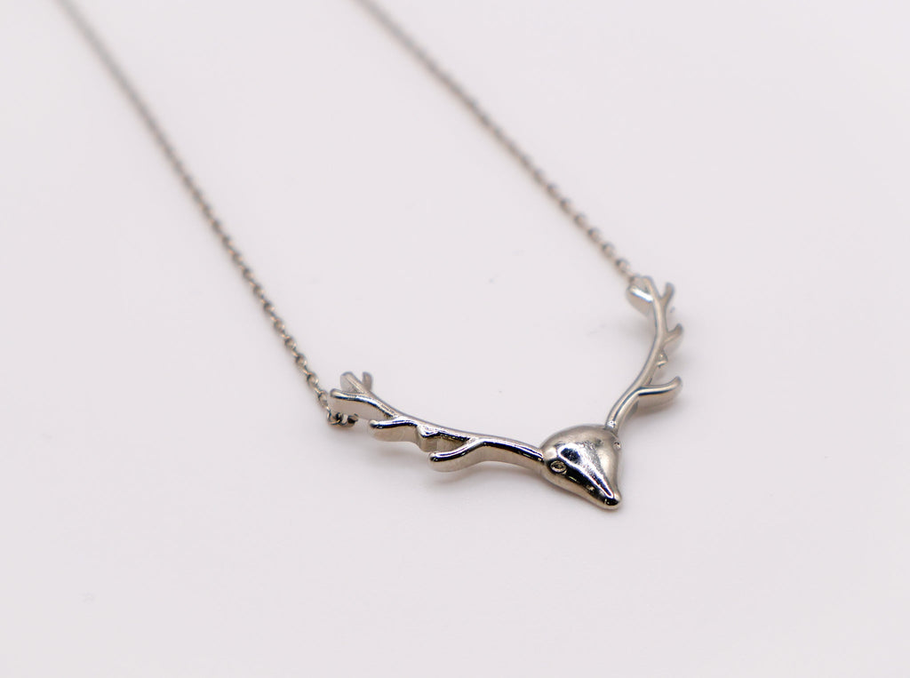 Enchanted Antler Charm Necklace | Nature-Inspired Elegance