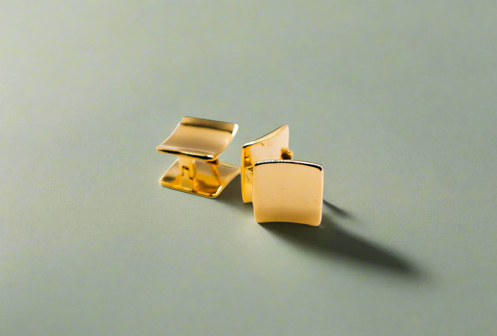 Golden Chic Dots Earrings â€?Minimalist Gold Studs