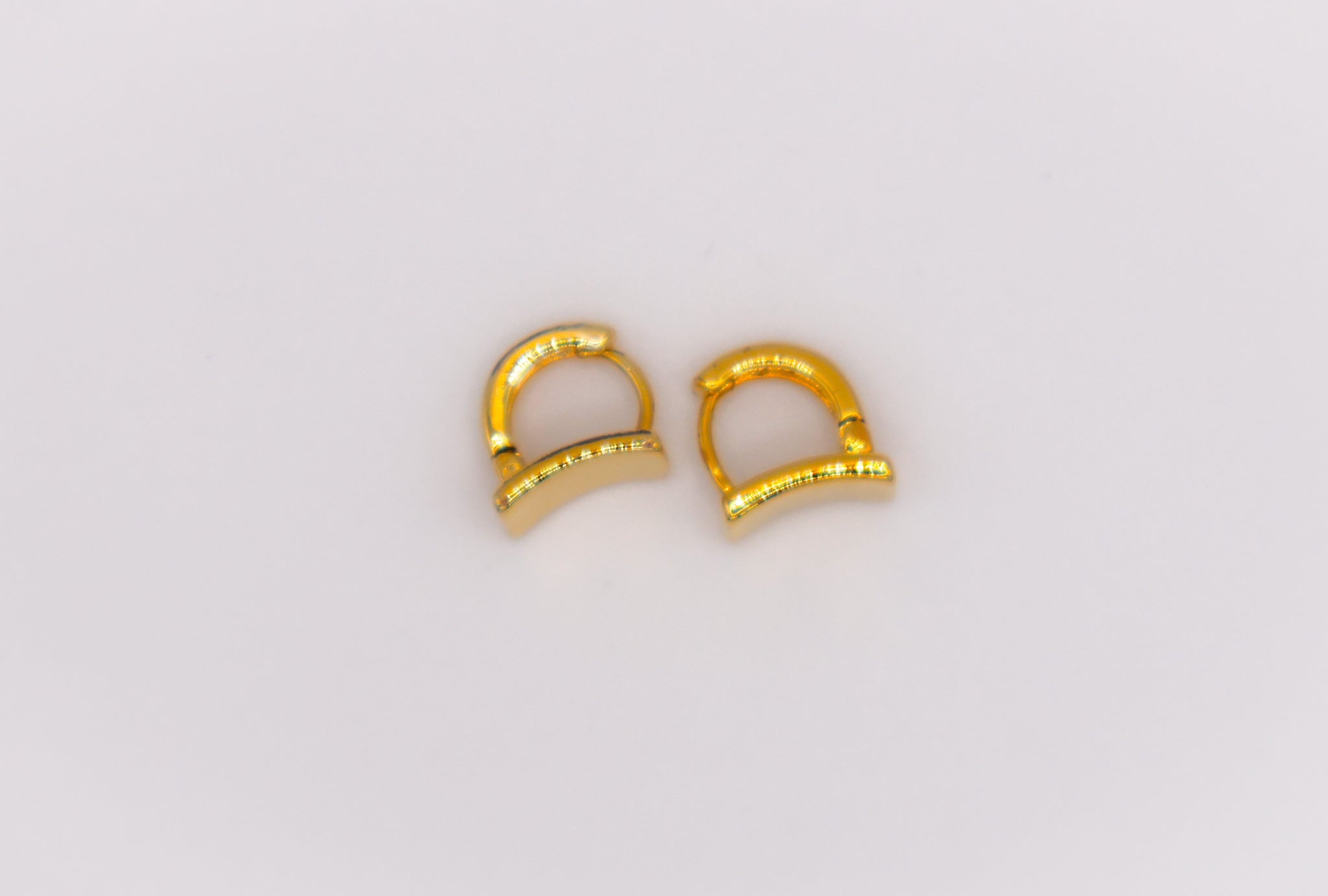 Golden Lock Rectangle Earrings â€?Elegant Gold-Plated Jewelry for Women