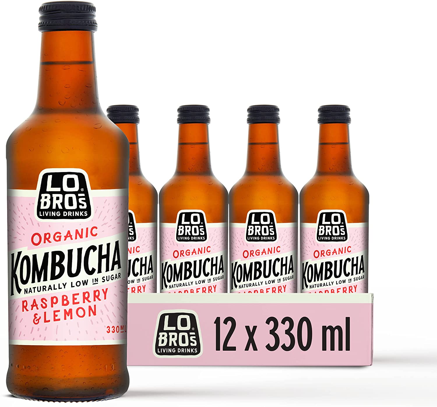 Organic Kombucha Raspberry & Lemon