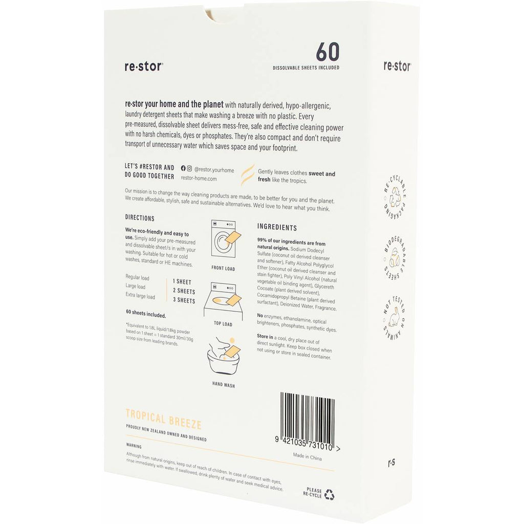 Laundry Detergent Sheets - Tropical Breeze