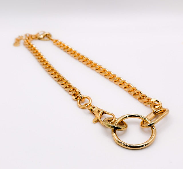 Golden Chain Cascade Necklace â€?Luxury Gold Statement Necklace