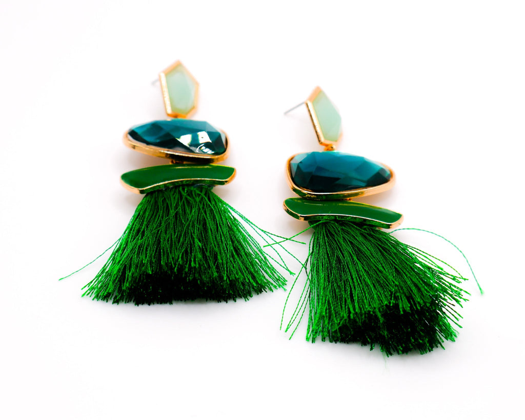 Emerald Sparkle Gems Earrings â€?Crystal Drop Earrings for Women