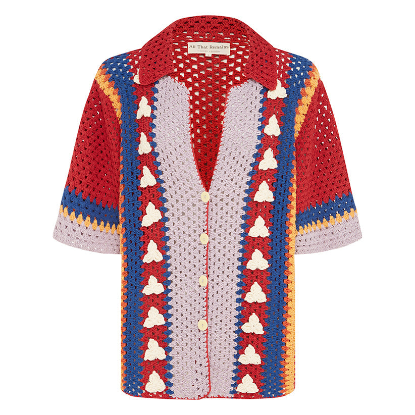 Blouse Harris Harrison Shirt Lavender-Red