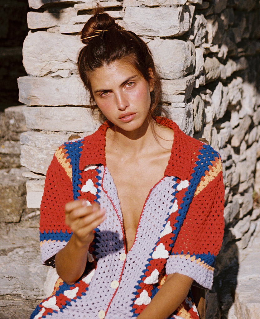 Blouse Harris Harrison Shirt Lavender-Red