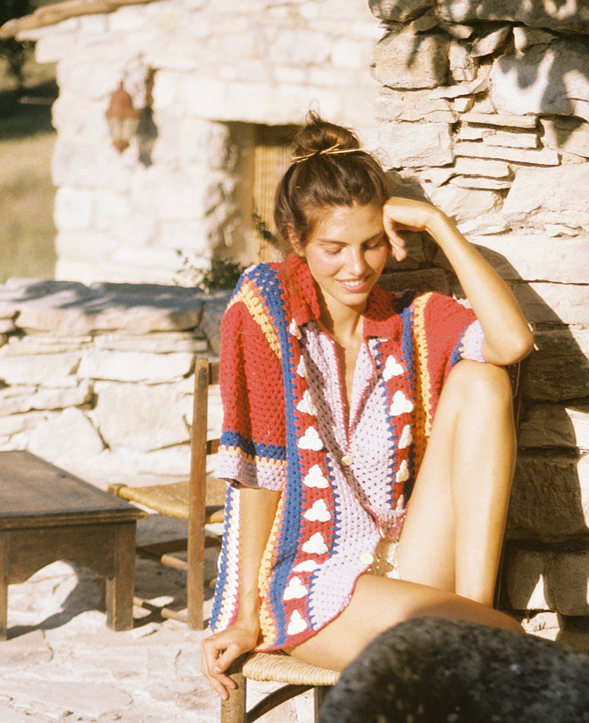 Blouse Harris Harrison Shirt Lavender-Red