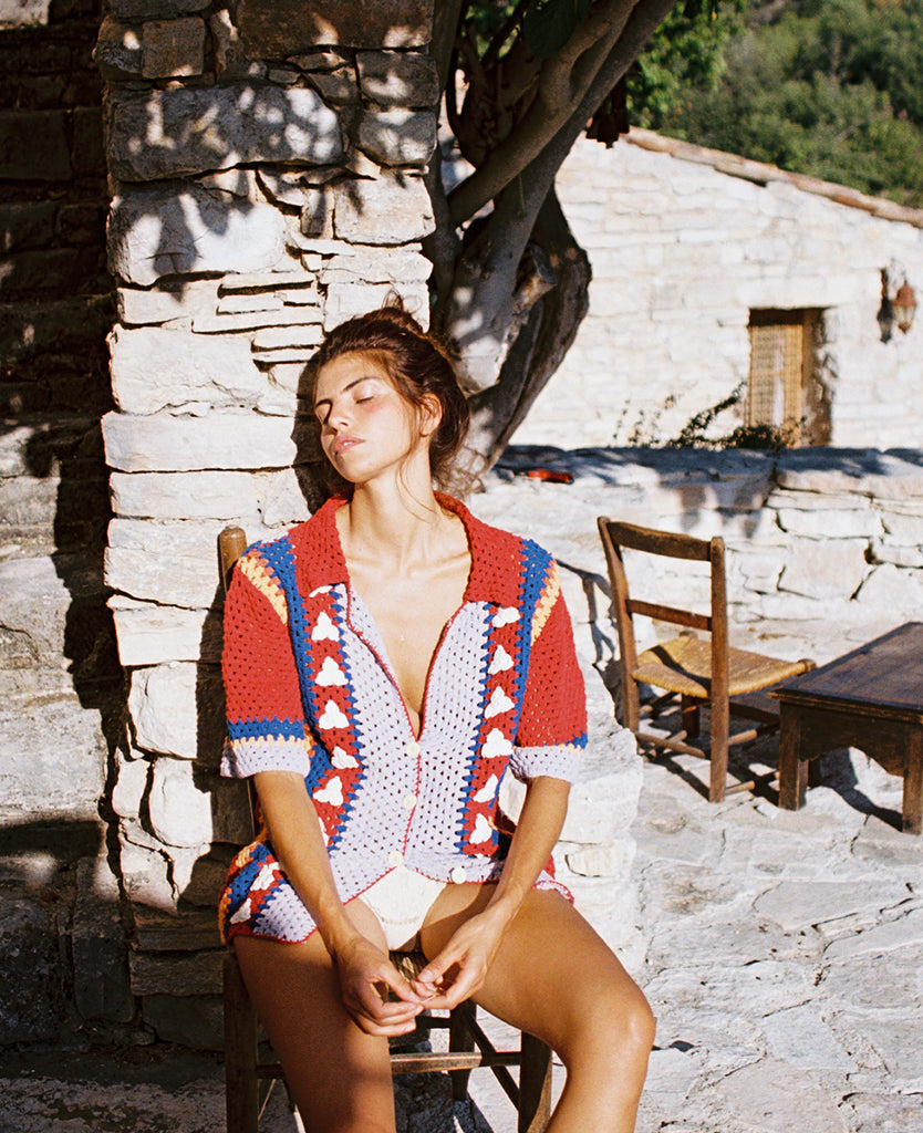 Blouse Harris Harrison Shirt Lavender-Red