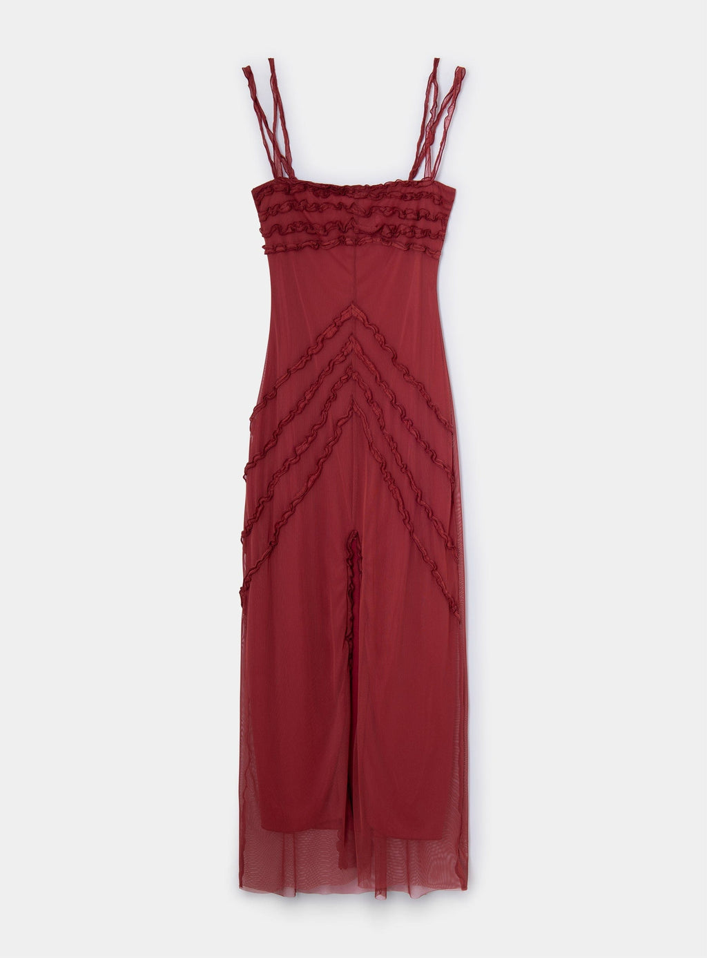 ARABELLA BURGUNDY DRESS