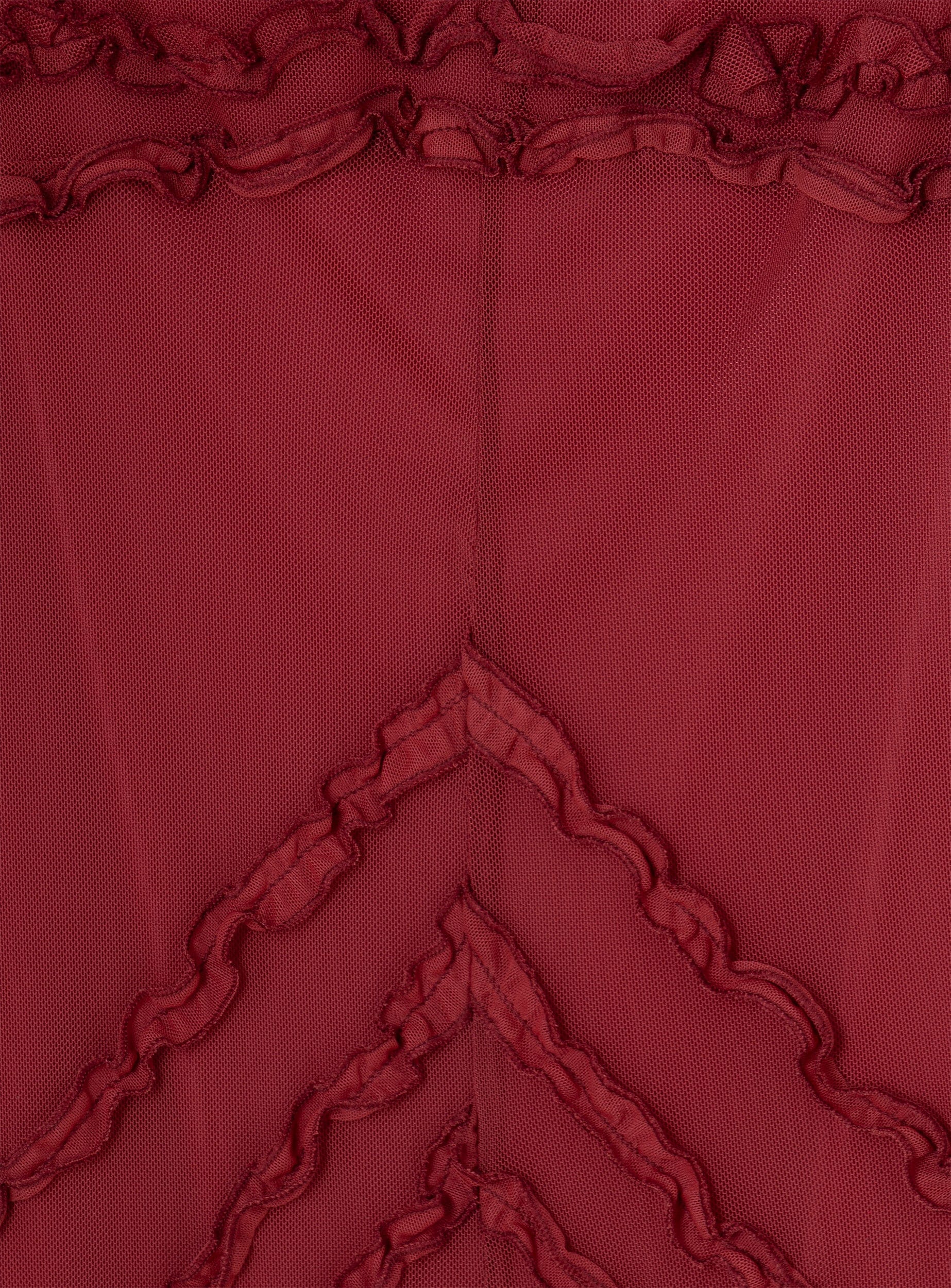 ARABELLA BURGUNDY DRESS