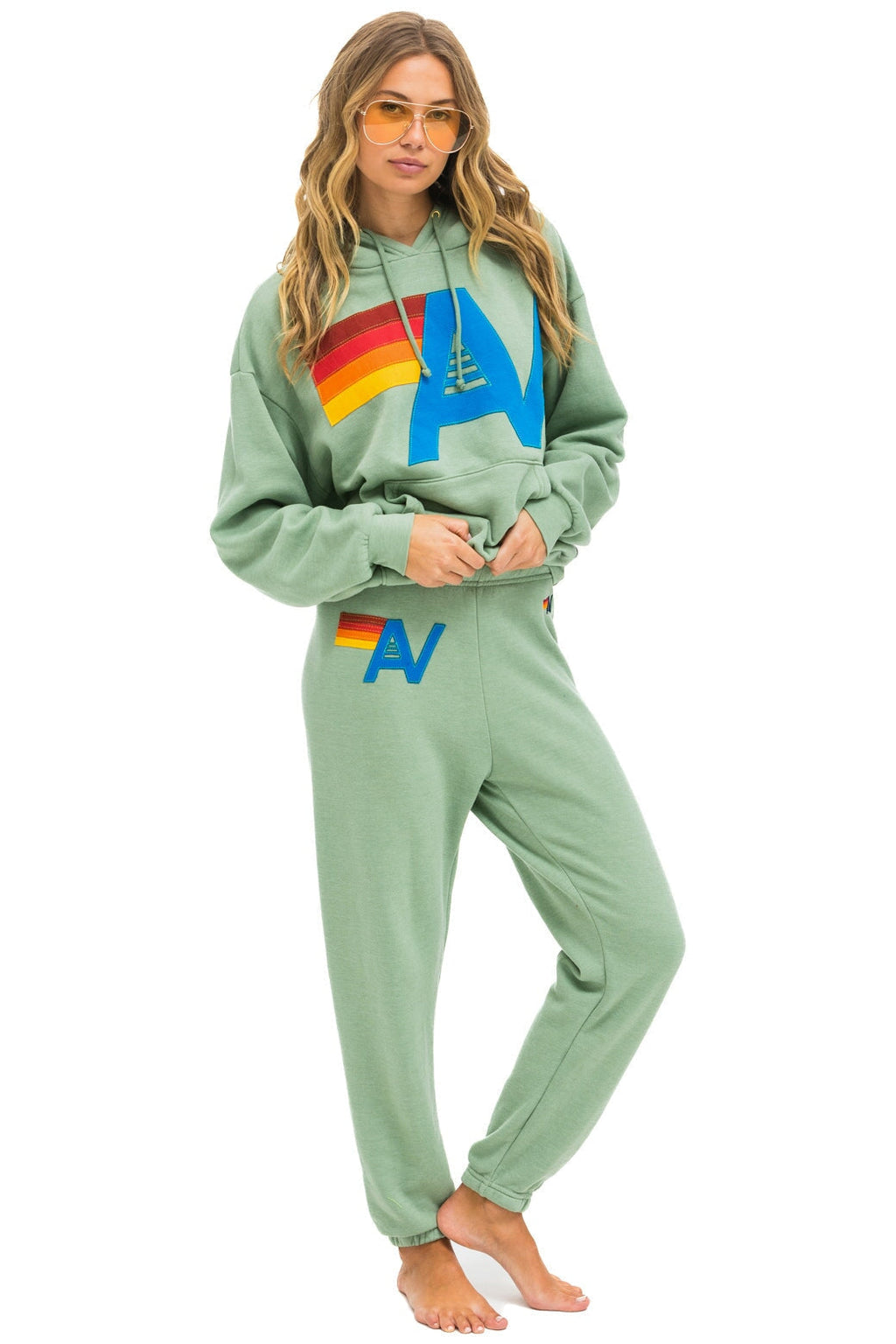 Hoodie Logo Stitch R Hdprxstlo Sage