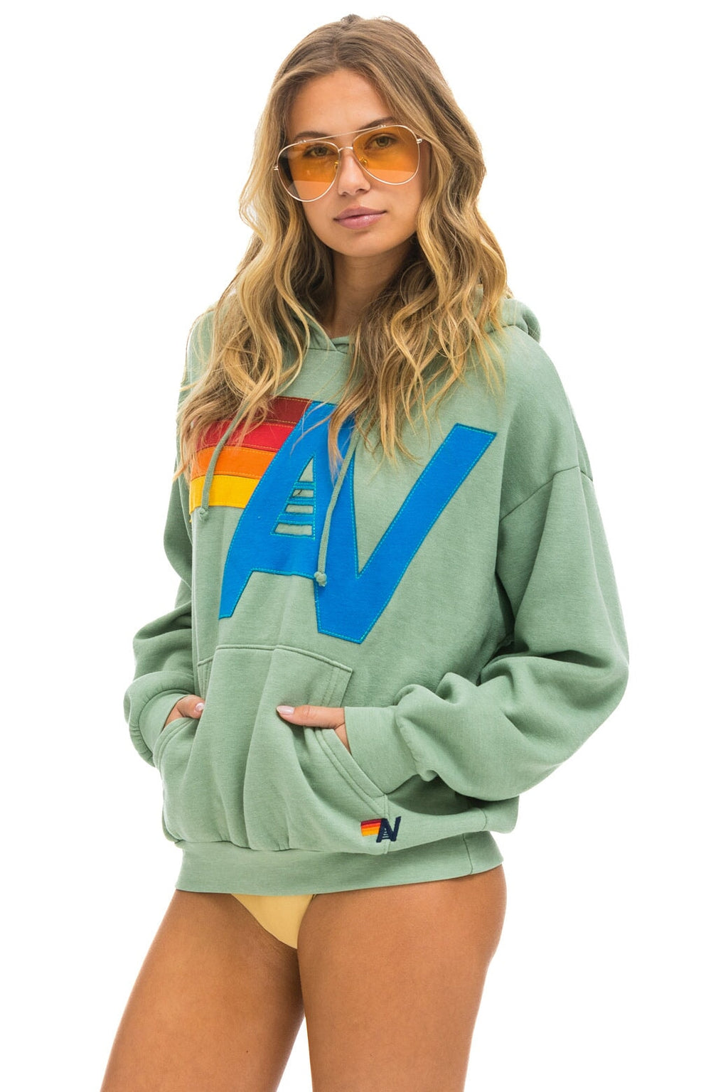 Hoodie Logo Stitch R Hdprxstlo Sage