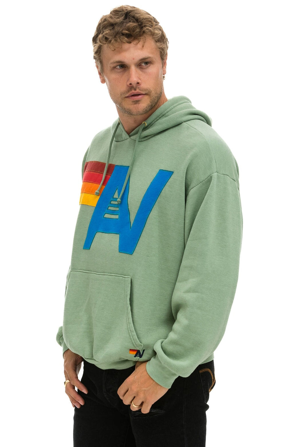 Hoodie Logo Stitch R Hdprxstlo Sage