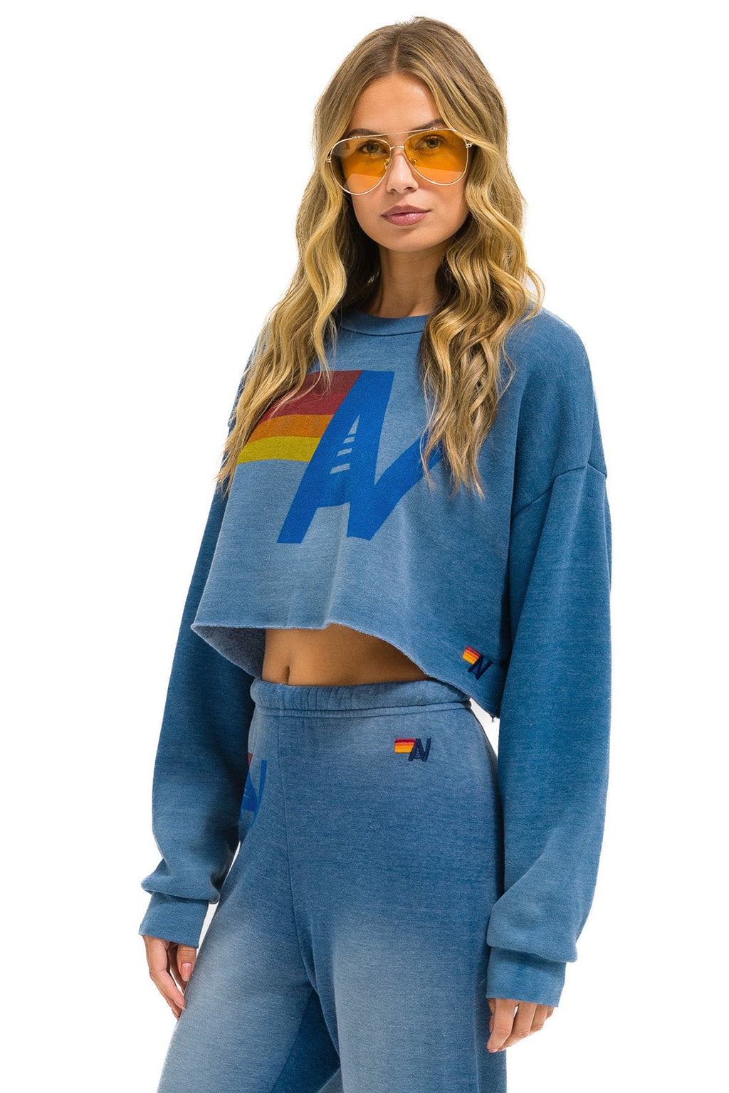 Sweatshirt Cropped V Swcrxlovtg Faded-Water