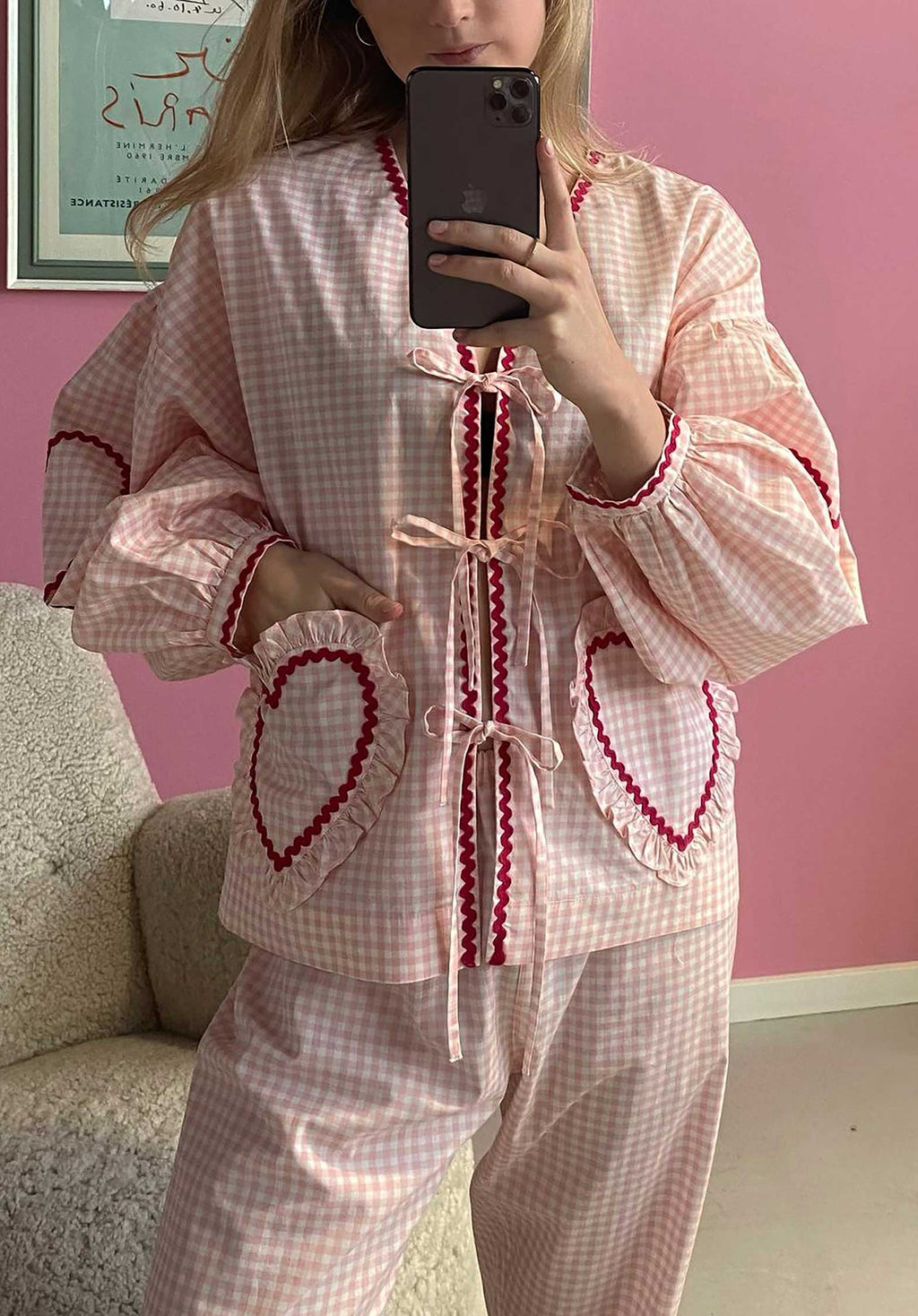 Jacket Se1023 Astrid Pink-Checks