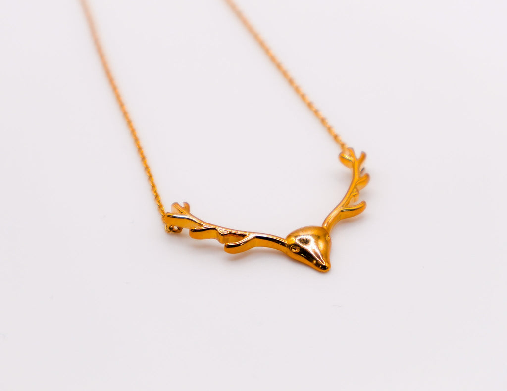 Golden Wilderness Antler Pendant