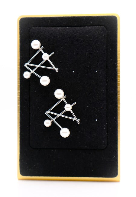 Pearlescent Futurista Earrings â€?Luxury Pearl Statement Earrings