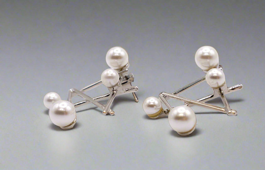 Pearlescent Futurista Earrings â€?Luxury Pearl Statement Earrings