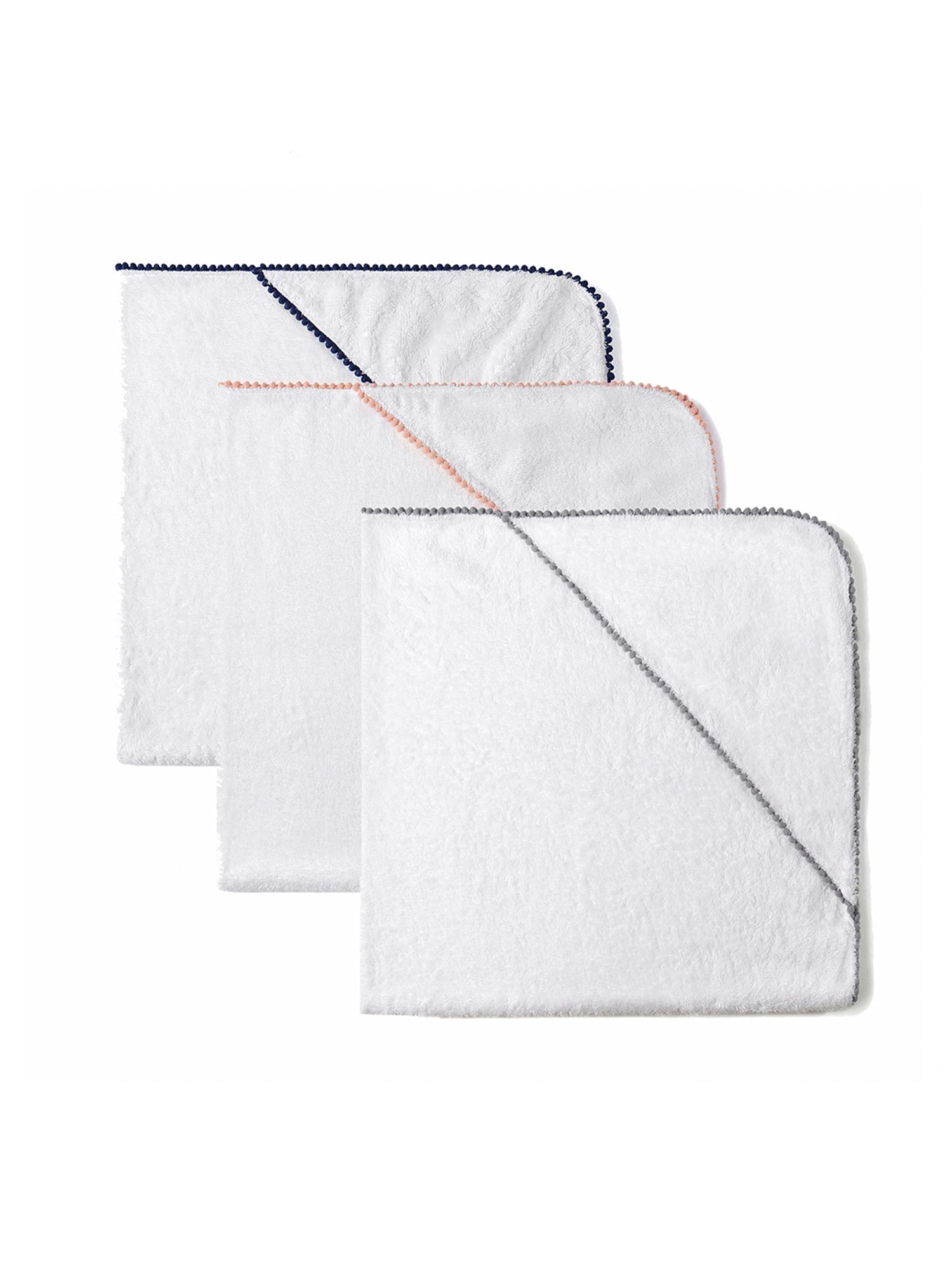 Bamboo Cotton Pom Pom Hooded Towel