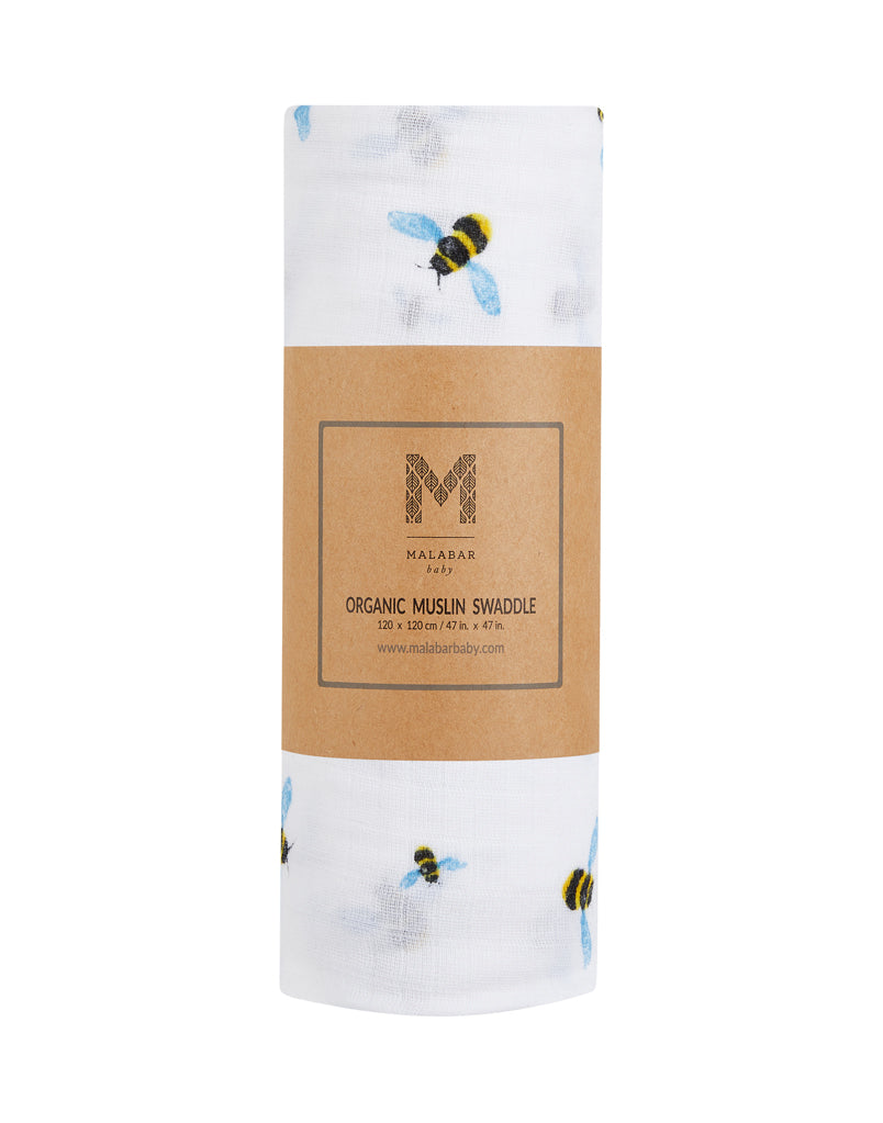 Organic Swaddle - Bee