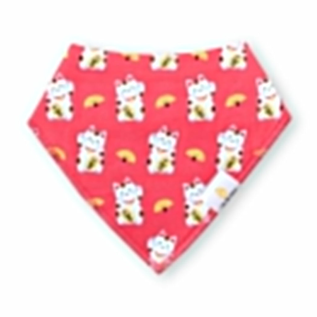Organic Cotton Bandana Bibs 2pcs Set - Lucky Cat Duo
