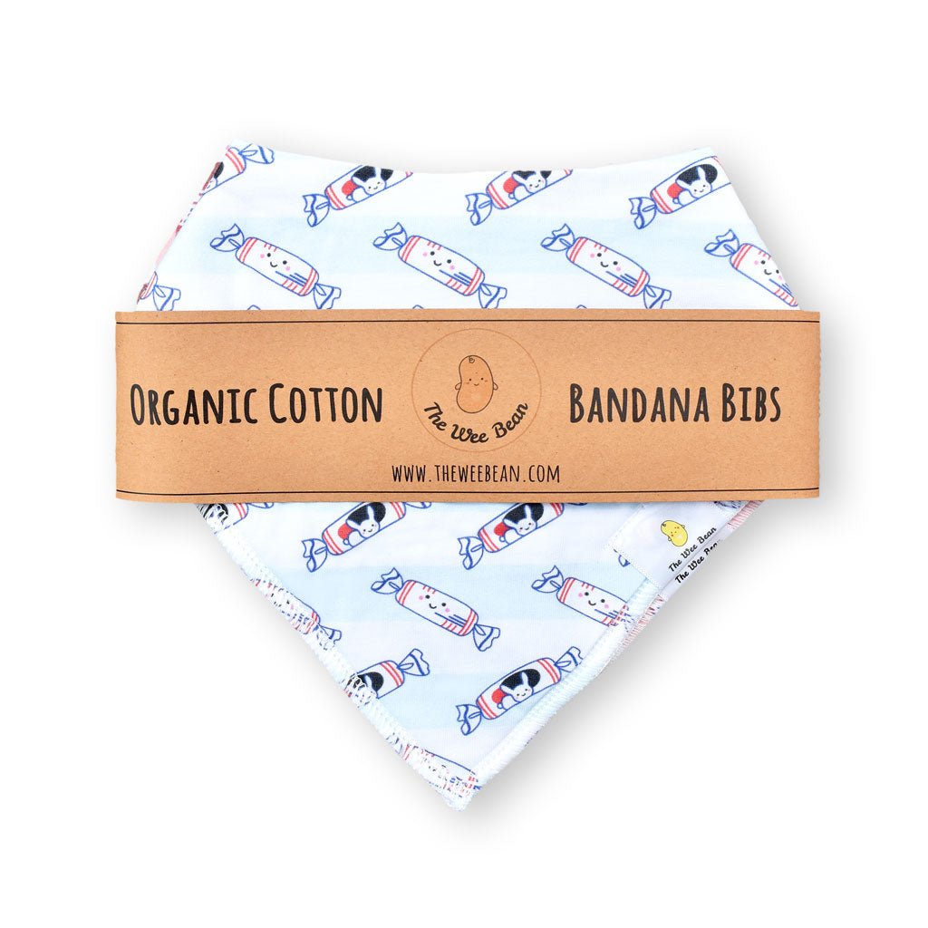 Organic Cotton Bandana Bibs 2pcs Set - Bunny Candy + Ice Cream