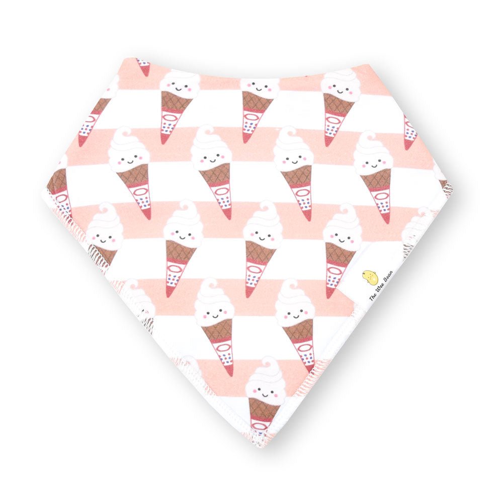 Organic Cotton Bandana Bibs 2pcs Set - Bunny Candy + Ice Cream