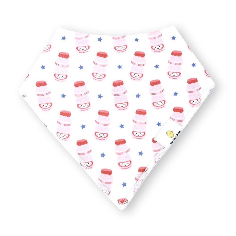 Organic Cotton Bandana Bibs 2pcs Set - Lemon Tea + Yogurt Drink