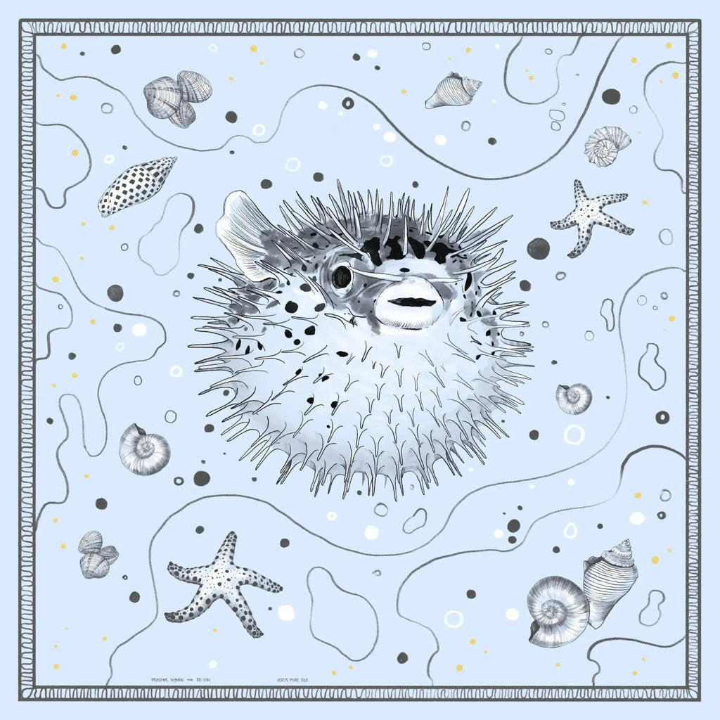FUGU FISH silk scarf