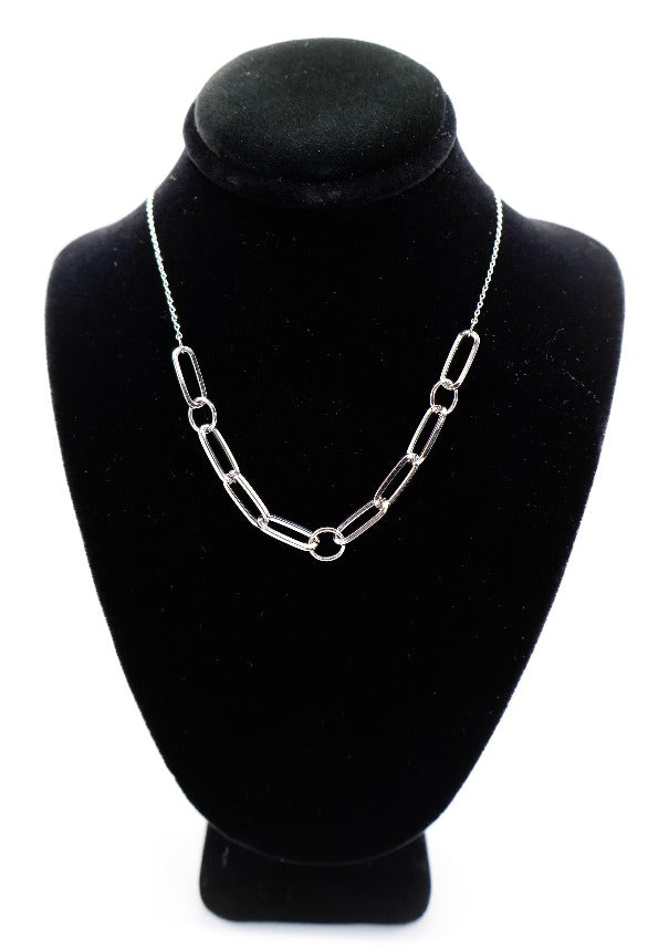 Silver Serenity Chain Necklace â€?Luxury Silver Statement Necklace