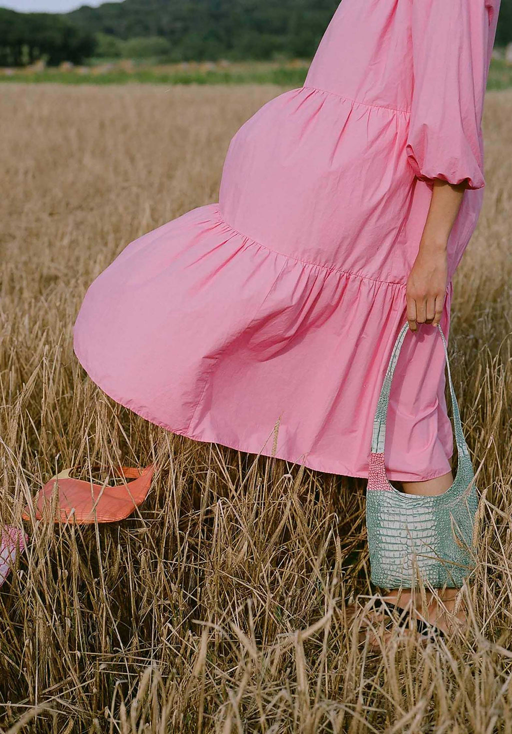 Bag Mila Croc Mila Croc Xs Emerald-Pink