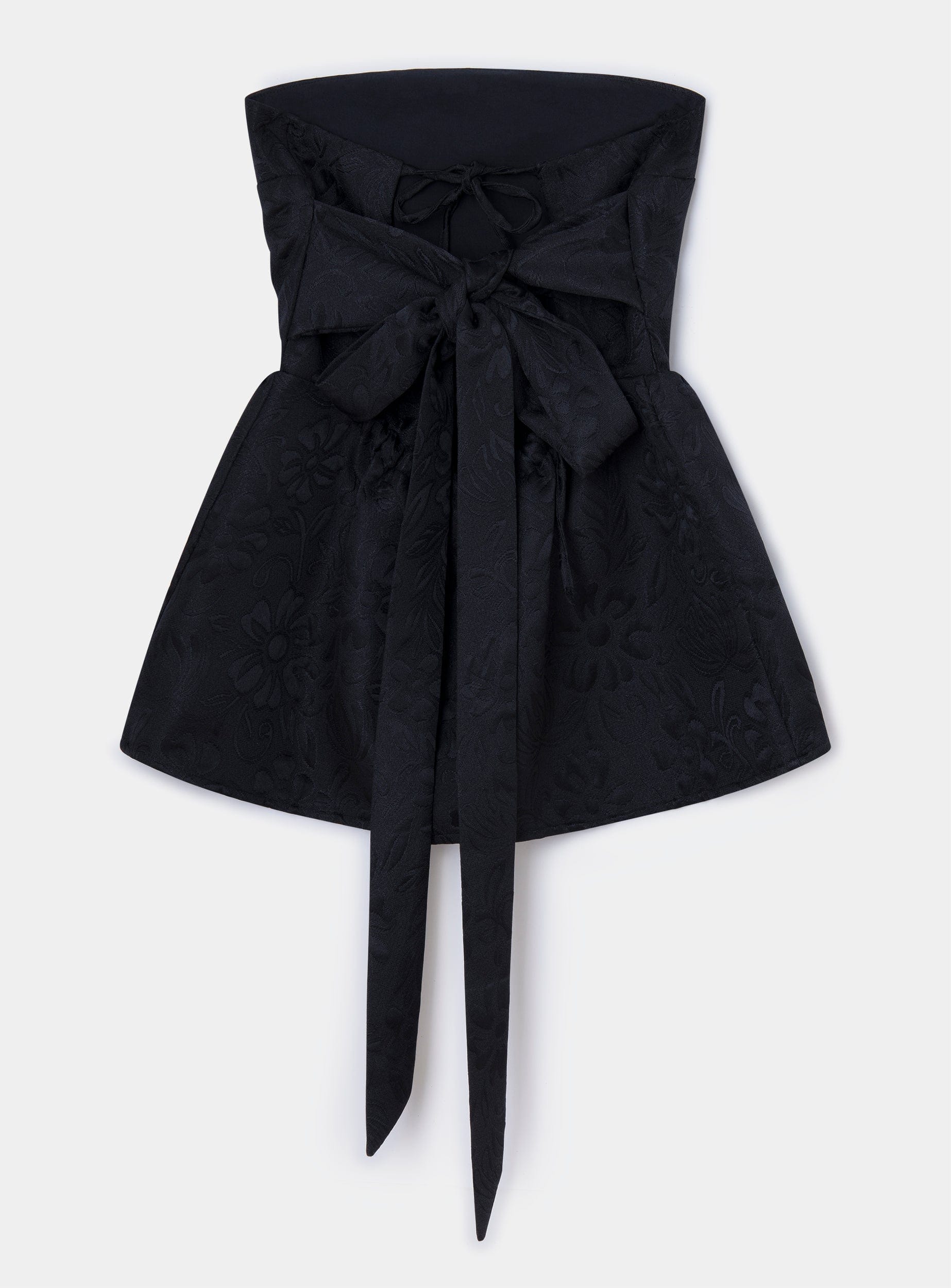 CECILE BLACK STRAPLESS TOP