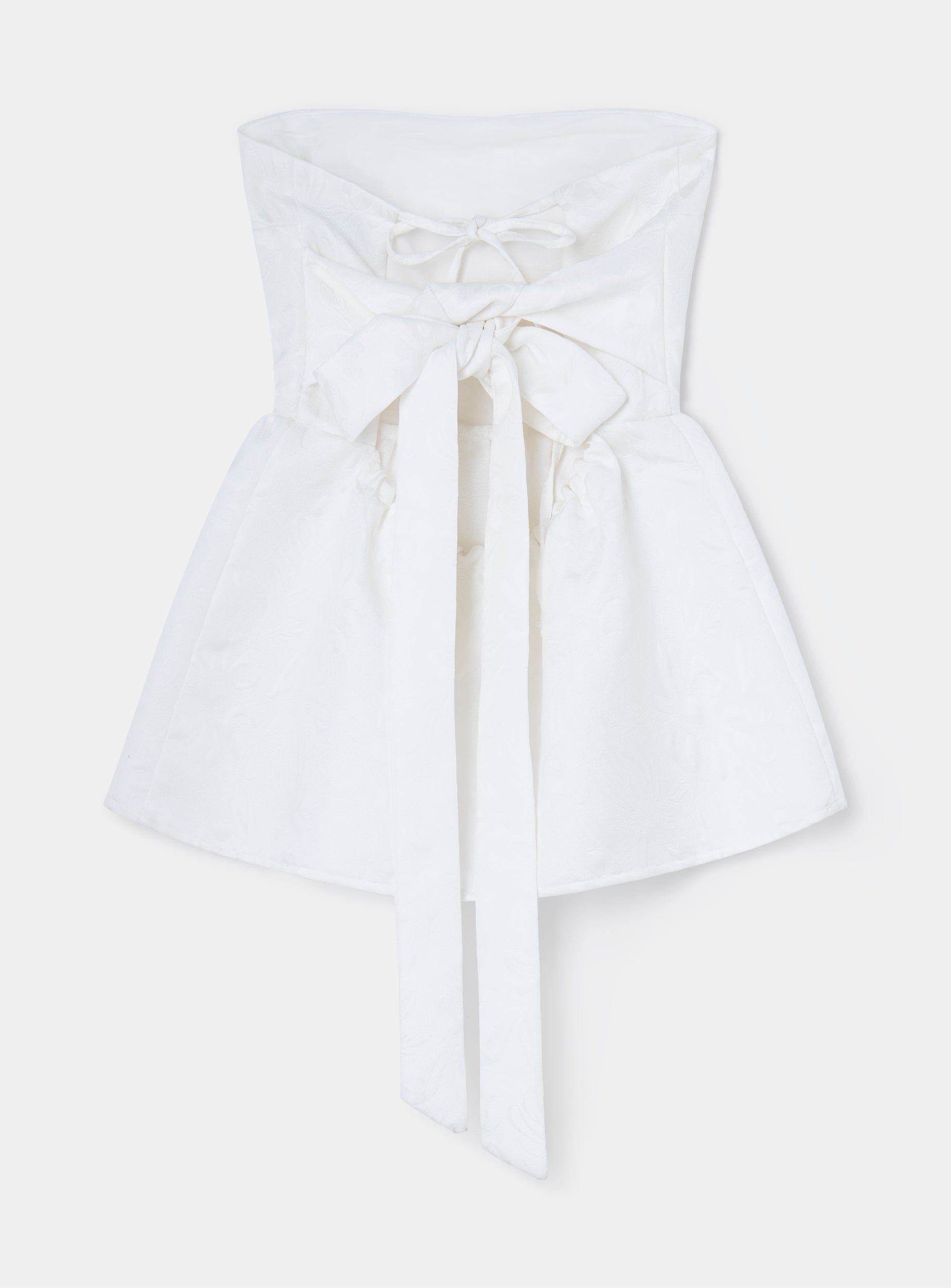 CECILE WHITE STRAPLESS TOP