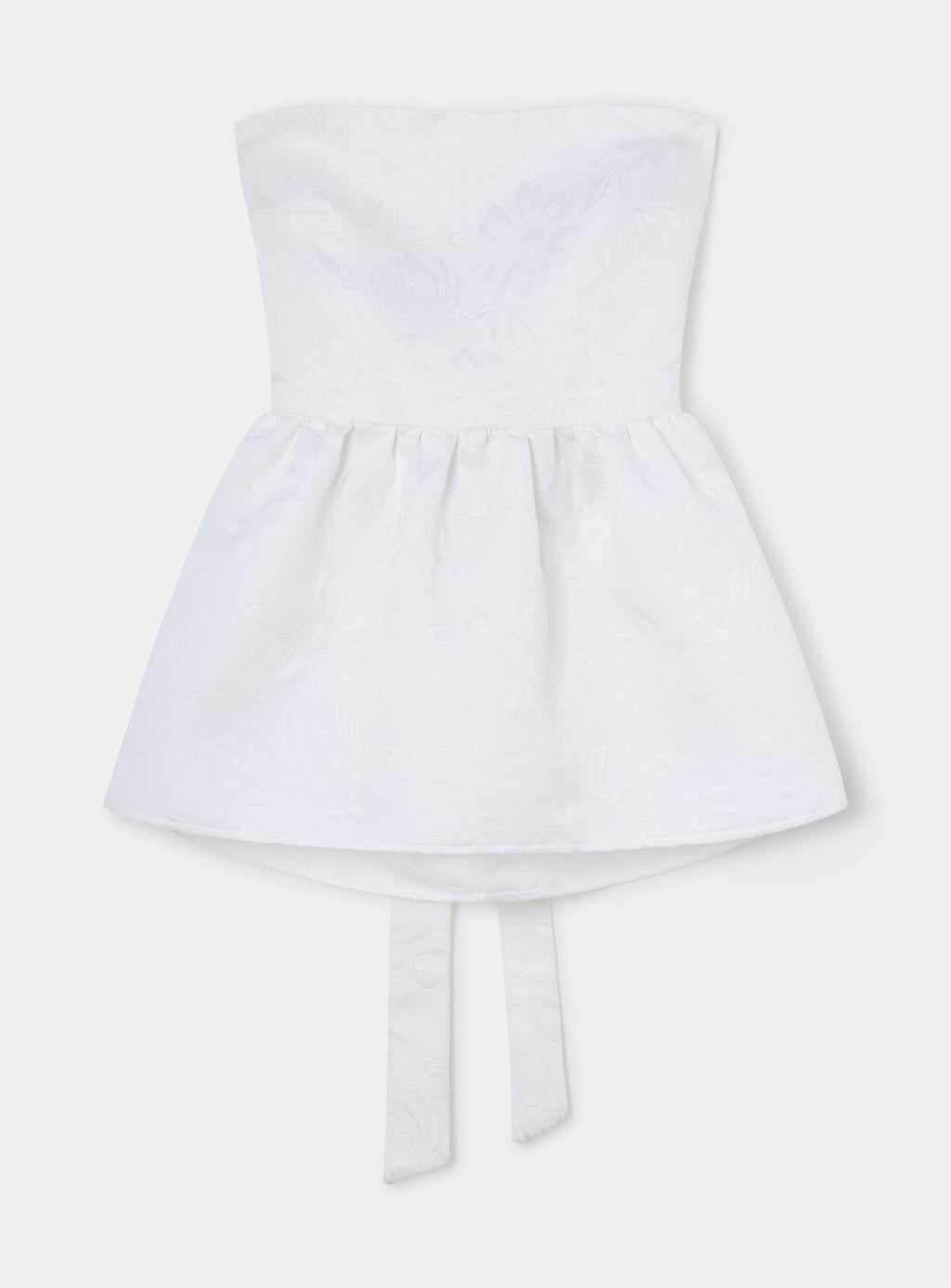 CECILE WHITE STRAPLESS TOP