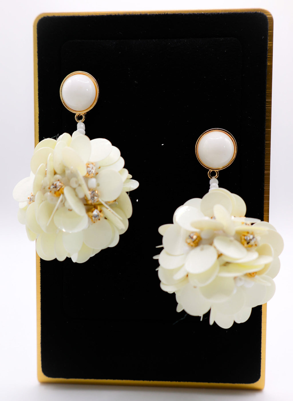 Margaux Ball Earrings â€?Luxury Crystal Beaded Statement Earrings