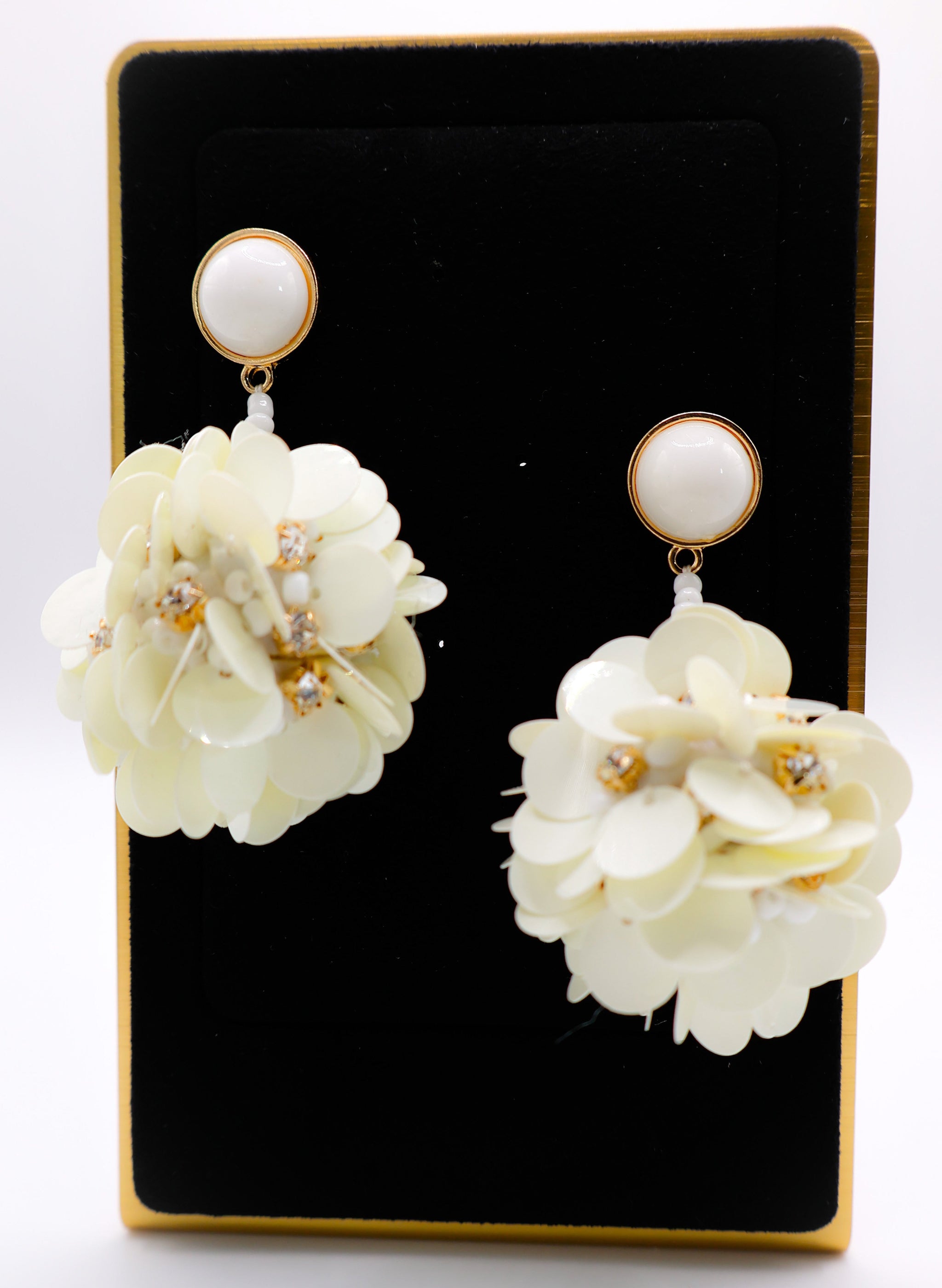 Margaux Ball Earrings â€?Luxury Crystal Beaded Statement Earrings