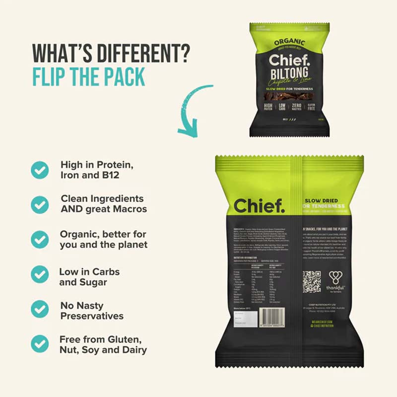 Chief Biltong-Chipotle &amp; Lime 30g