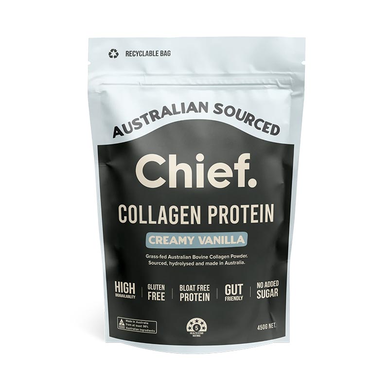Chief. Grass-fed Collagen Protein Powder - Creamy Vanilla 450g