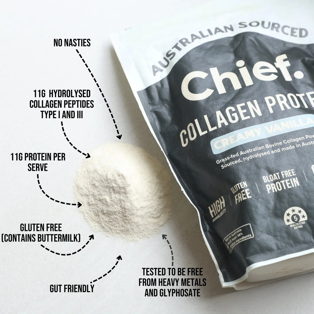 Chief. Grass-fed Collagen Protein Powder - Creamy Vanilla 450g