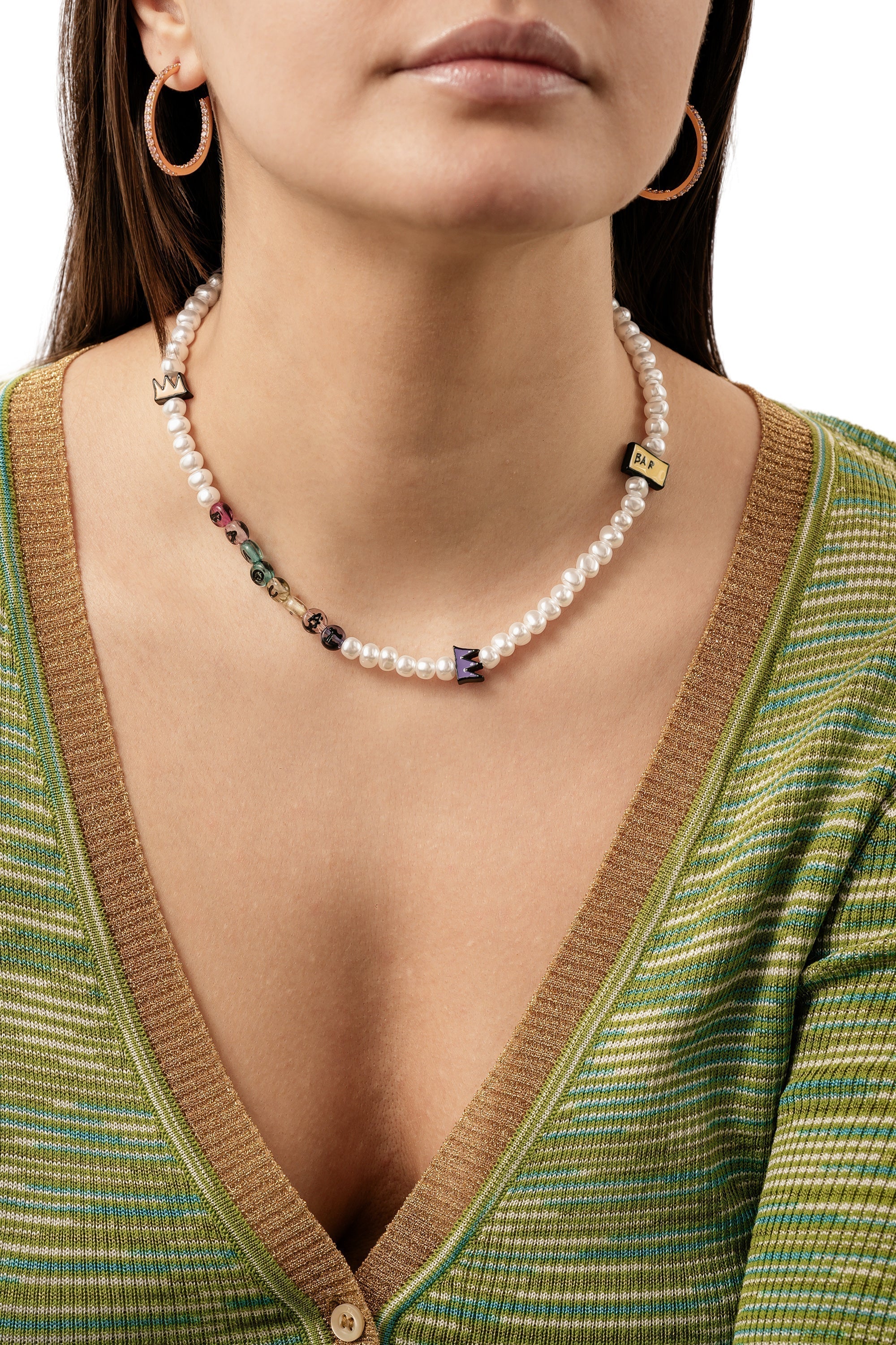 Necklace Basquiat Basquiat Rainbow Pearl