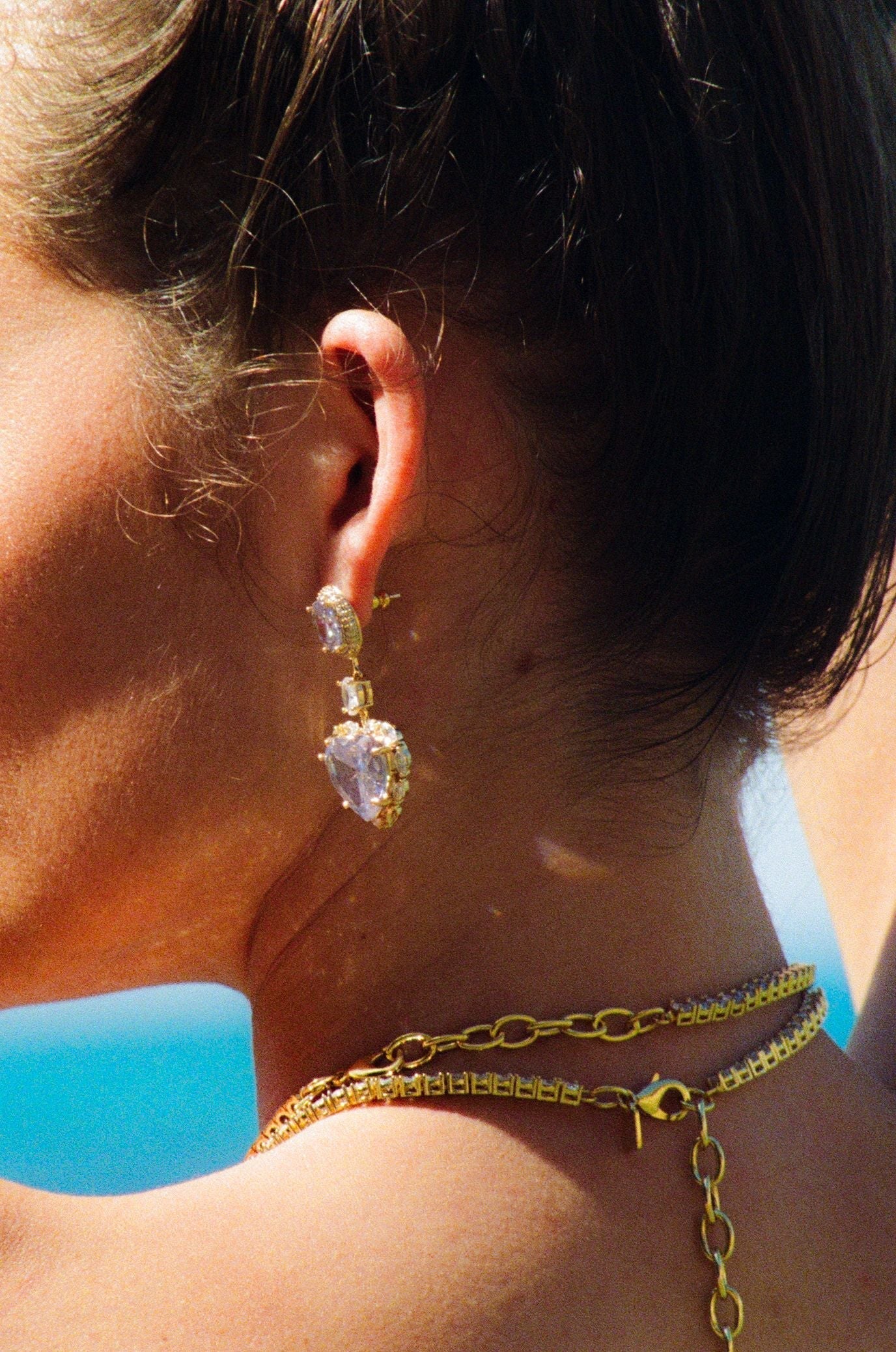 Earring Cinderell Cinderella Pink-Gold