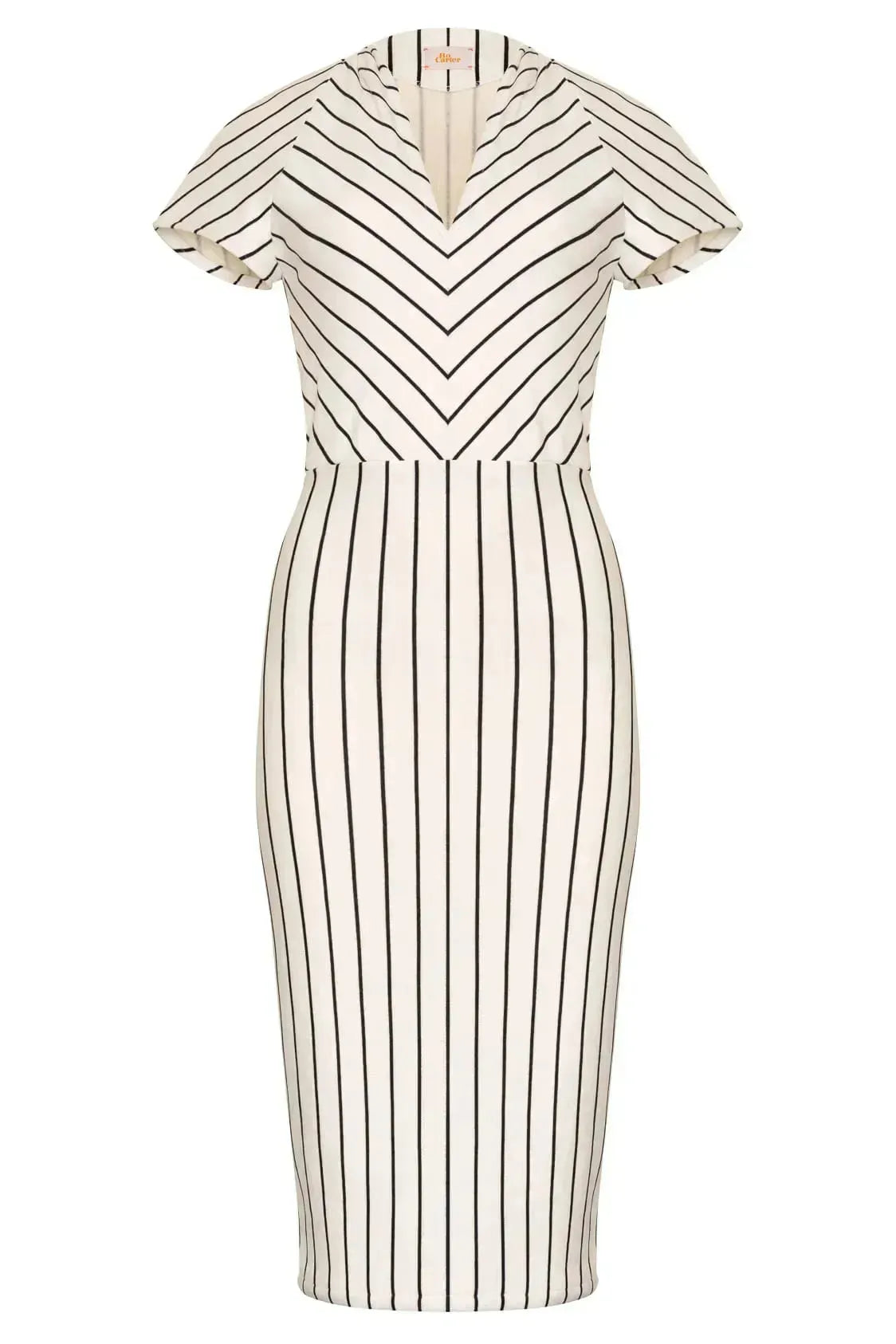 Camille Dress (White and Black)